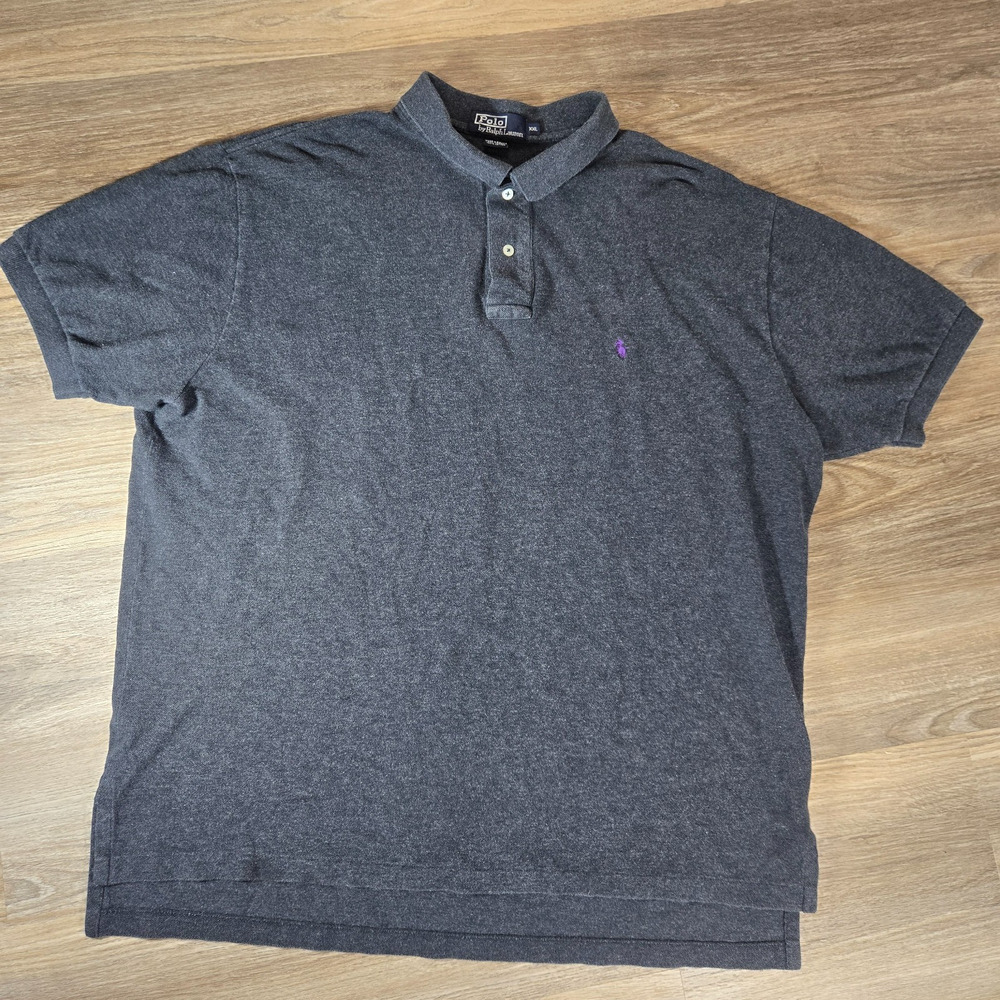 Vintage Polo Ralph Lauren Shirt Mens XXL Black Purple Pony Logo Preppy Classic